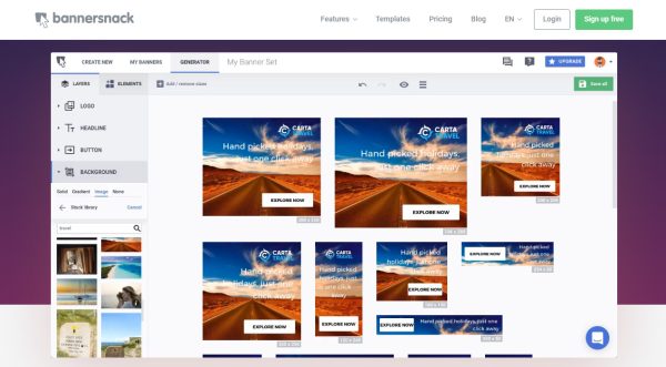 Resizing for Digital Banners